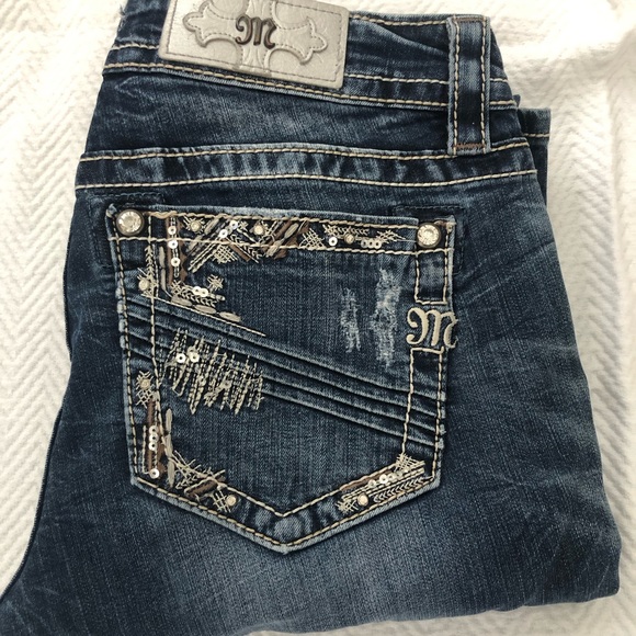 Miss Me Signature Boot Cut Jeans Size 27 - Picture 1 of 4